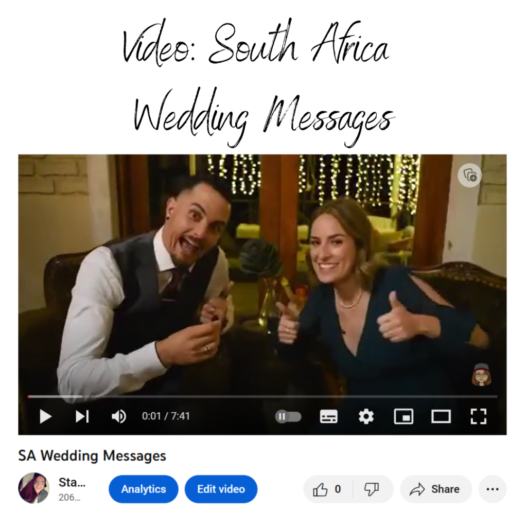 South Africa Wedding Messages